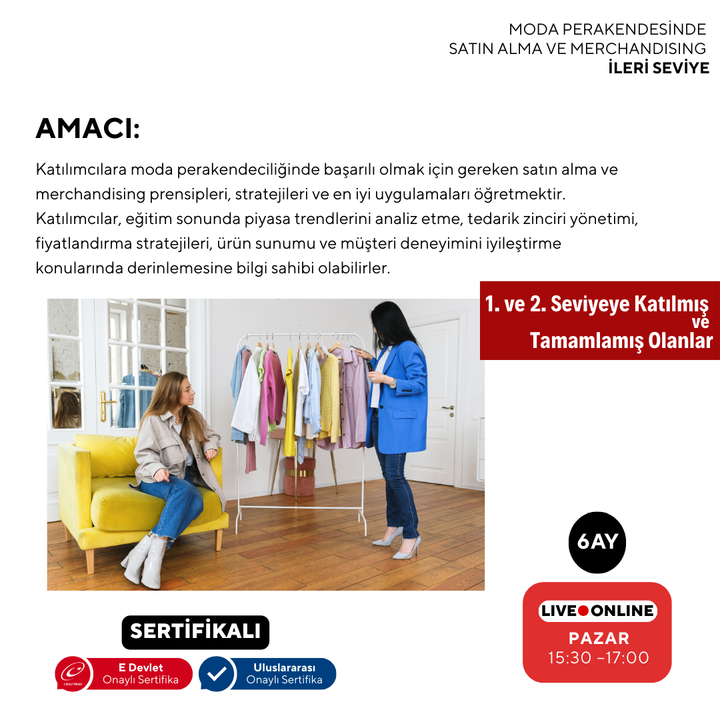 Fashion Retail Purchasing and Merchandising (Online) - Advanced Level