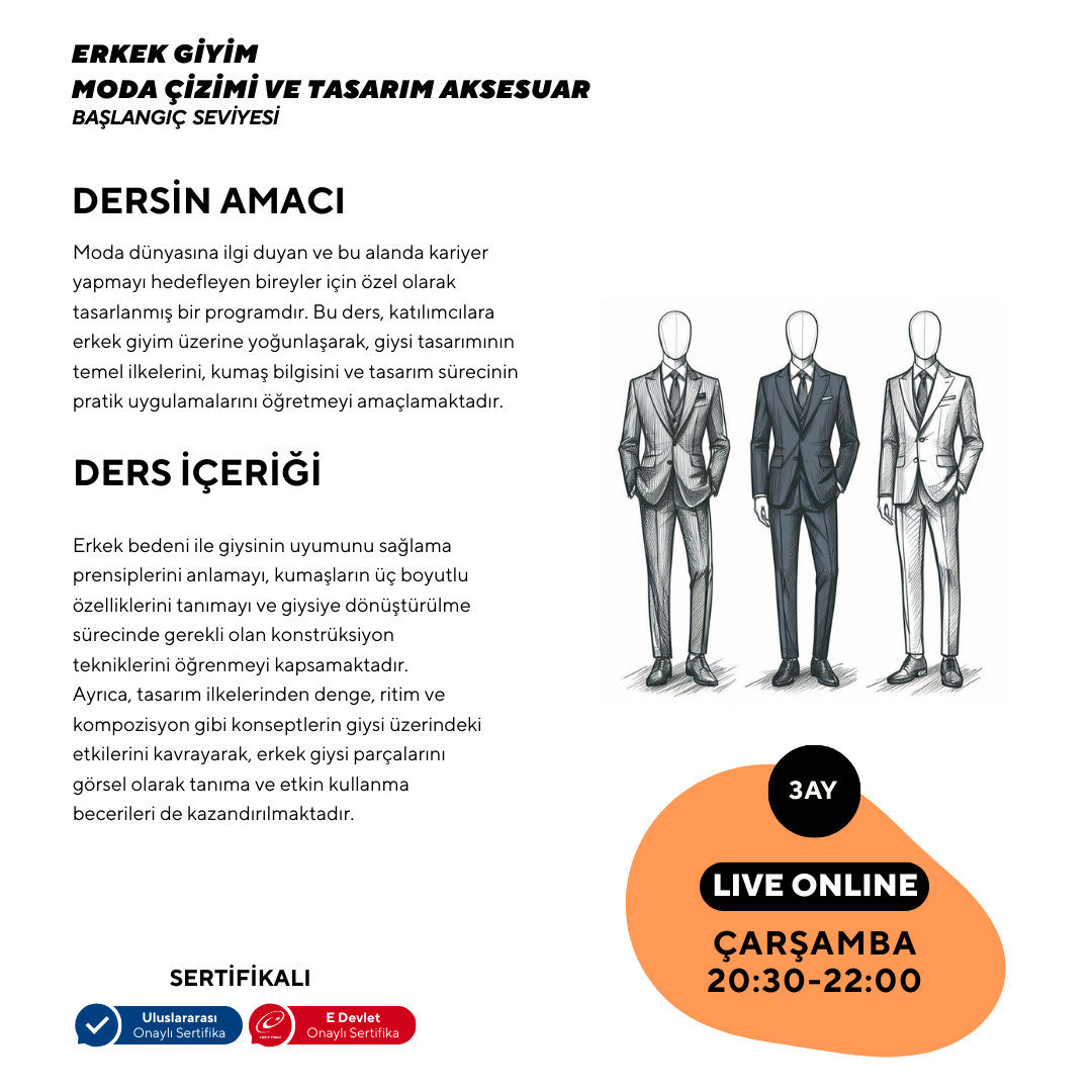 Men's Clothing Fashion Drawing and Design Accessories - Beginner Level