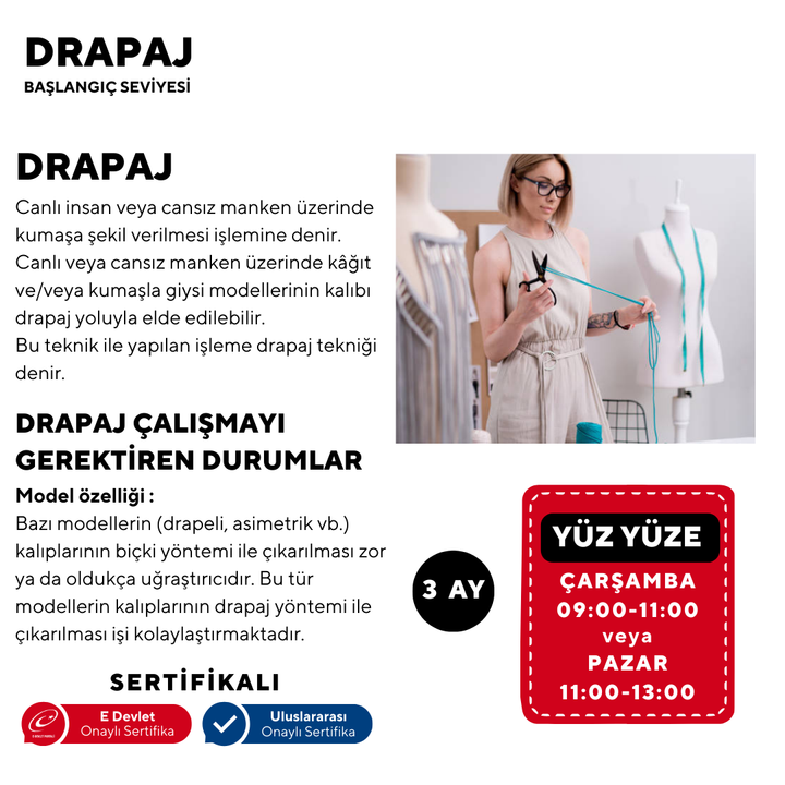 Draping (Beginner Level) - Face to Face