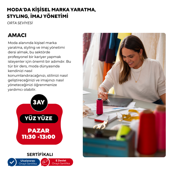 Creating a Personal Brand in Fashion, Styling, Image Management - Intermediate Level