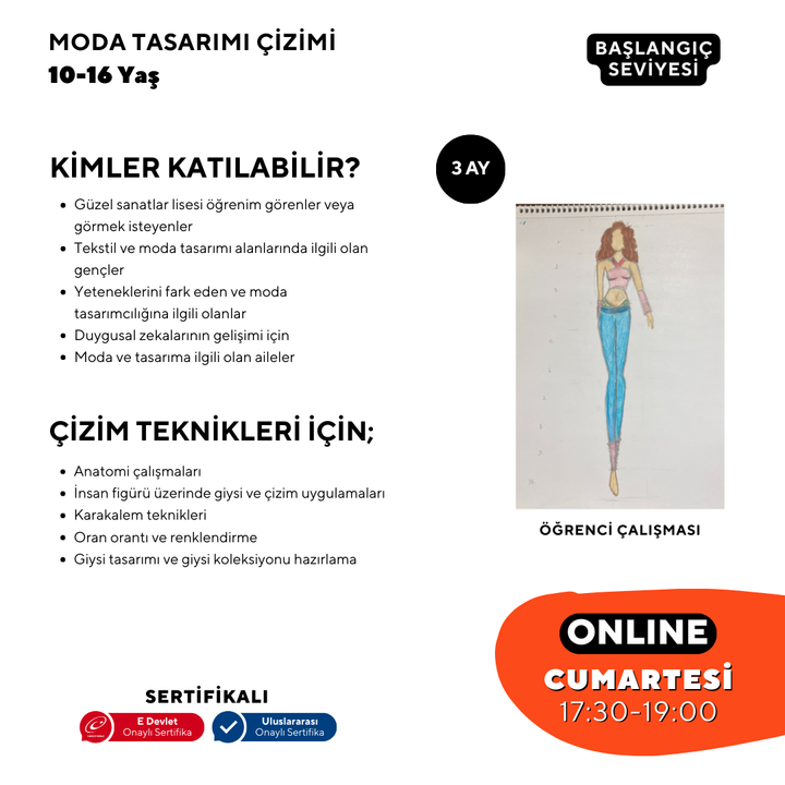 Modedesign und Illustration (Alter 10-16 Jahre)