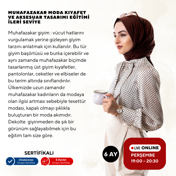 Diseño de ropa y accesorios de moda conservadora - Nivel avanzado