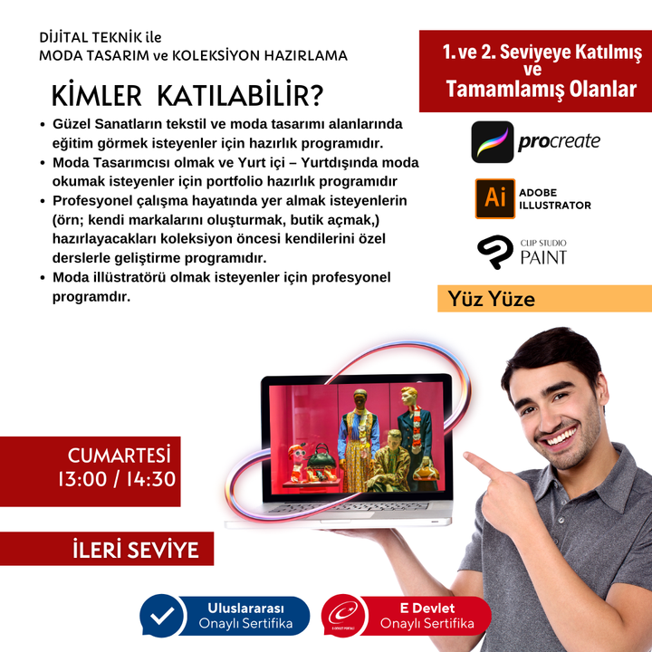 Digitale Illustration im Modedesign – (Fortgeschrittenenniveau) Präsenzunterricht