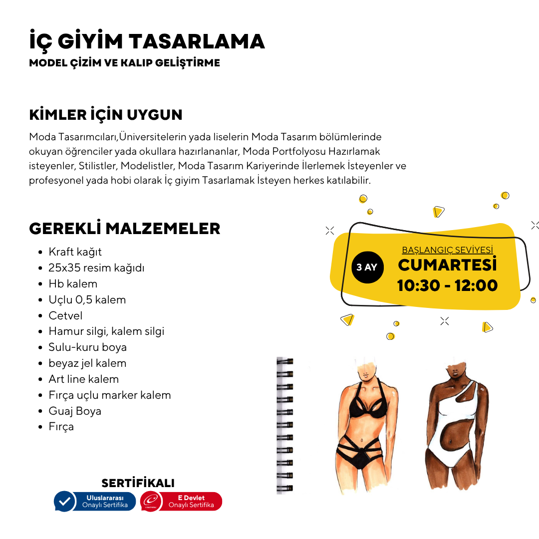 Lingerie Design, Pattern Drawing and Pattern Development - Beginner Level