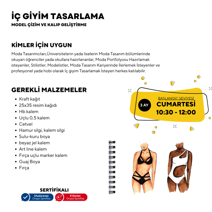 Lingerie Design, Pattern Drawing and Pattern Development - Beginner Level