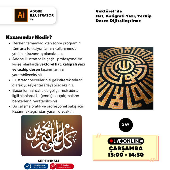 Vector's Calligraphy, Writing, Illumination, and Pattern Digitization (Online)