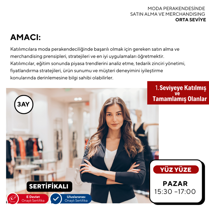 Fashion Retail Purchasing and Merchandising (In-Person) - Intermediate Level