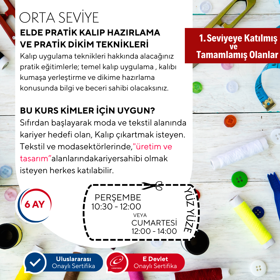 Schnittmustererstellung (Mittelstufe) – Präsenzunterricht