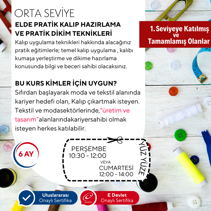 Schnittmustererstellung (Mittelstufe) – Präsenzunterricht