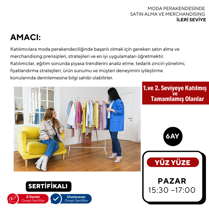 Purchasing and Merchandising in Fashion Retail (In-Person) - Advanced Level