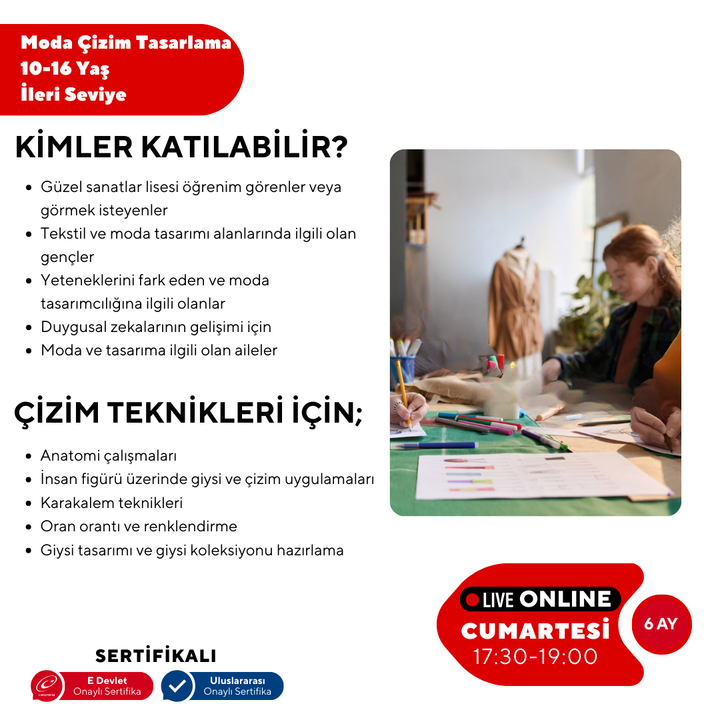 Diseño de Moda e Ilustración (Edades 10-16) - Nivel Avanzado