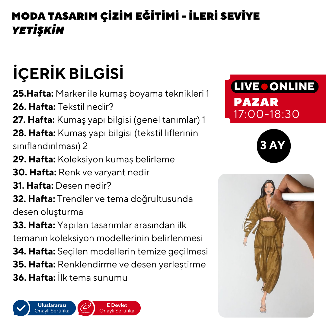 Fashion Design and Illustration Courses - Advanced Level (Online)