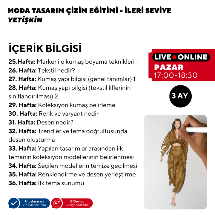 Fashion Design and Illustration Courses - Advanced Level (Online)