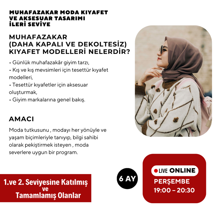 Diseño de ropa y accesorios de moda conservadora - Nivel avanzado