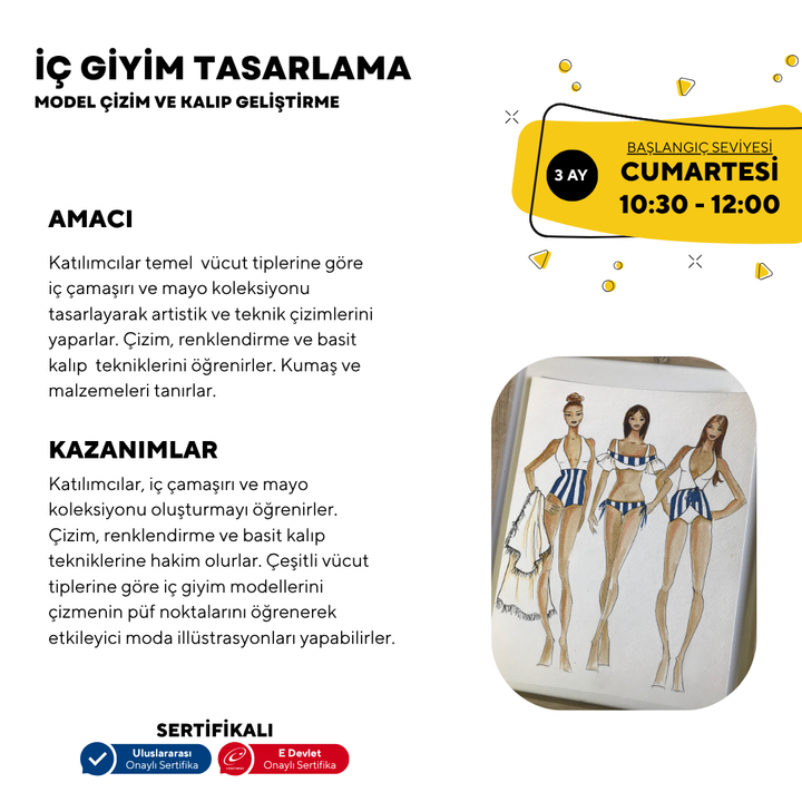 Lingerie Design, Pattern Drawing and Pattern Development - Beginner Level