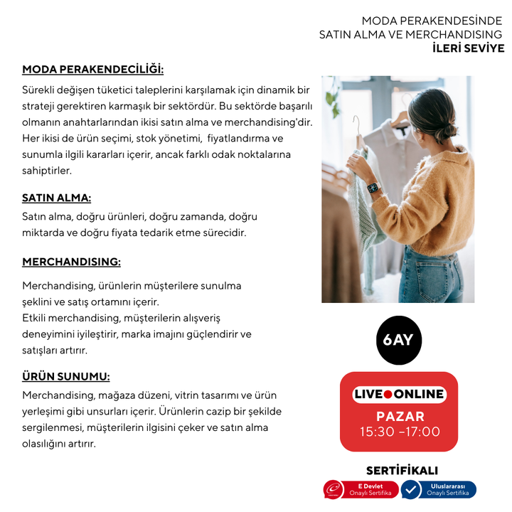 Fashion Retail Purchasing and Merchandising (Online) - Advanced Level