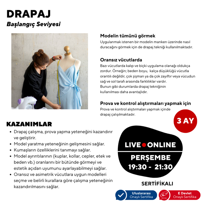 Draping (Beginner Level) - Online