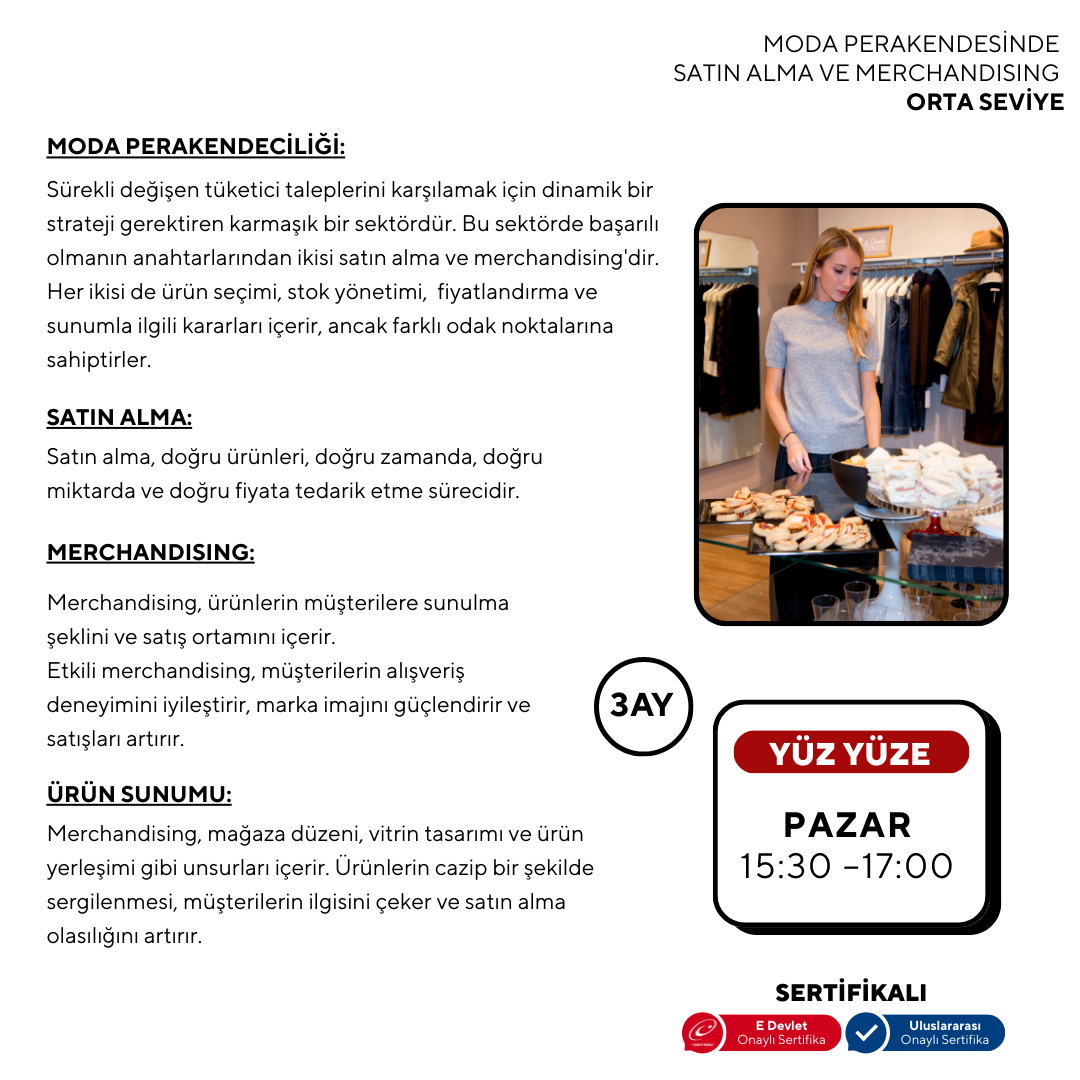 Fashion Retail Purchasing and Merchandising (In-Person) - Intermediate Level