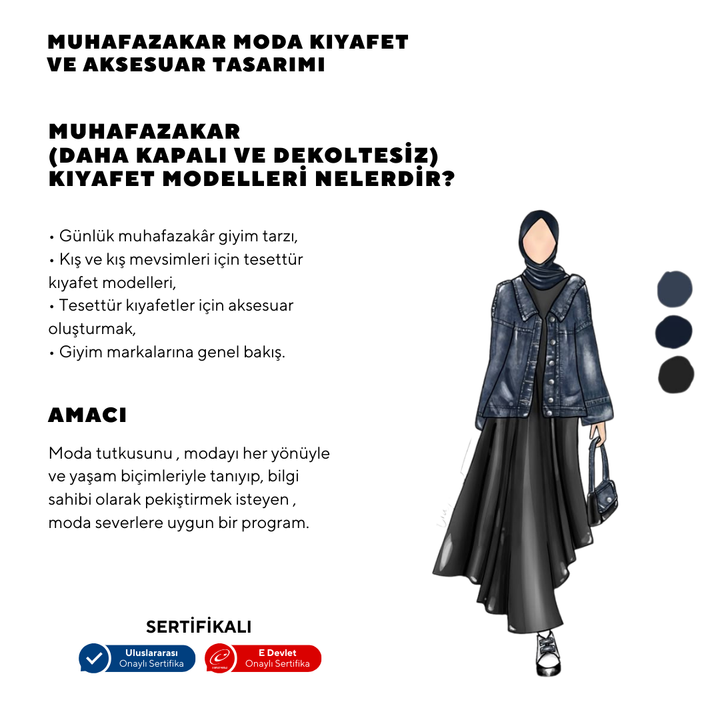 Konservatives Modedesign für Bekleidung und Accessoires