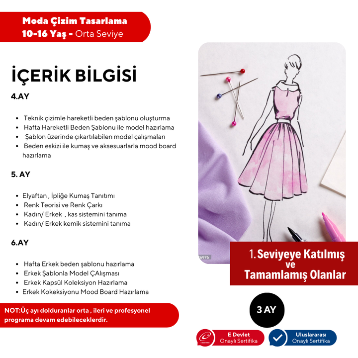 Fashion Design and Illustration (Ages 10-16) - Intermediate Level