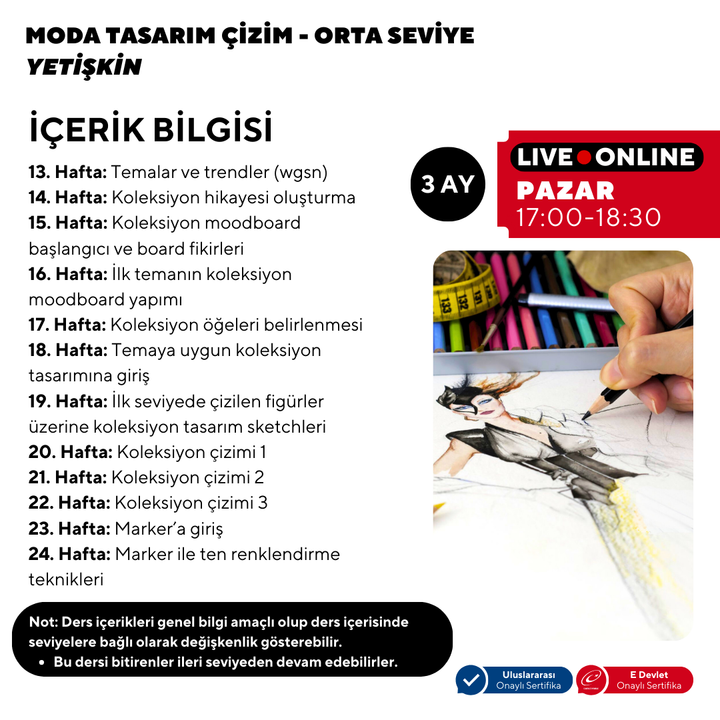 Clases de Diseño y Dibujo de Moda - Nivel Intermedio (En línea)