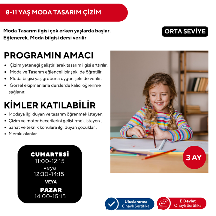 Fashion Design Intermediate Level Drawing (Ages 8-11) (In-person)