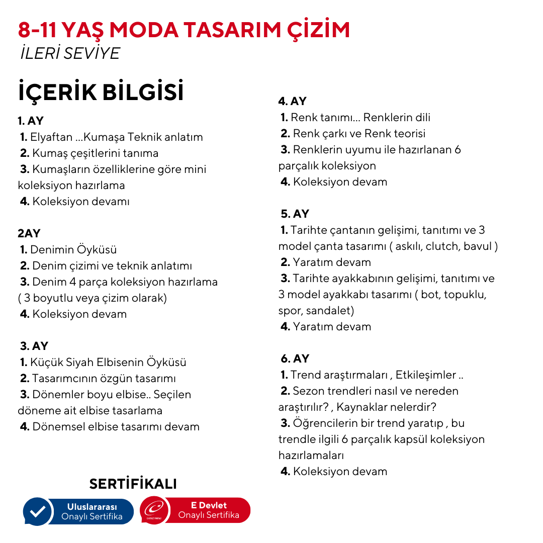 Dibujo de diseño de moda avanzado para niños de 8 a 11 años (en línea)