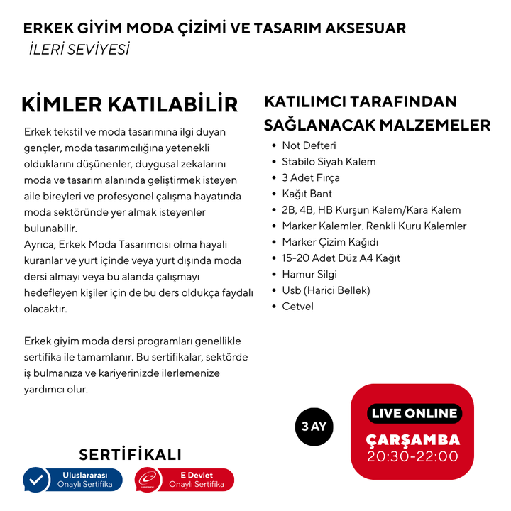 Ilustración y Diseño de Moda de Ropa Masculina Accesorios - Nivel Avanzado 