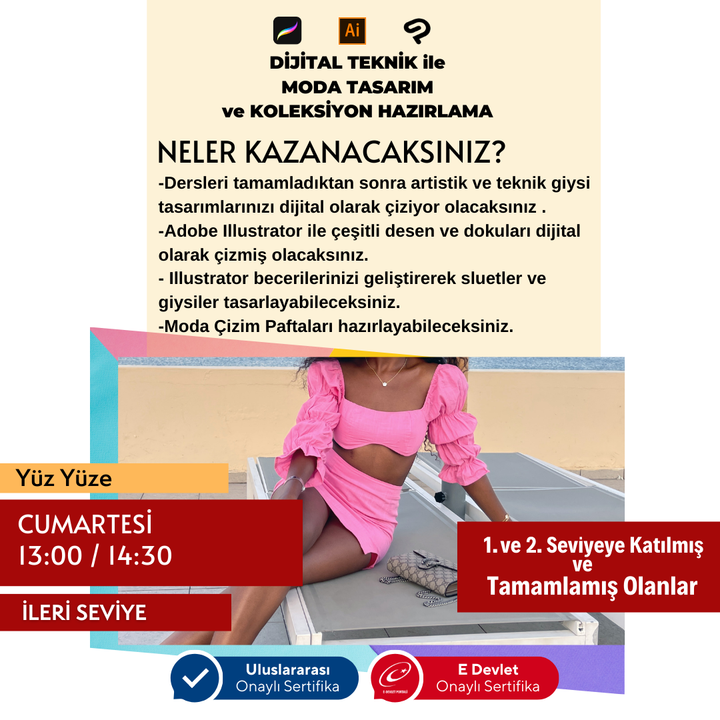 Digitale Illustration im Modedesign – (Fortgeschrittenenniveau) Präsenzunterricht