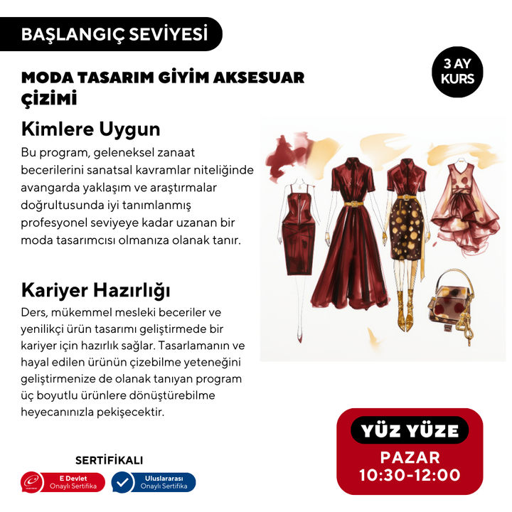 Fashion Design, Clothing, Accessories Illustration (In-person)