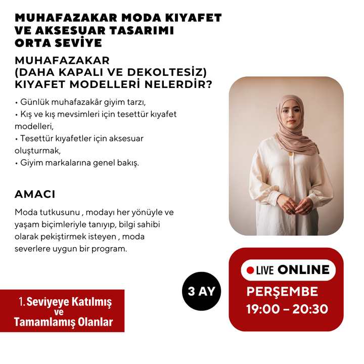 Diseño de ropa y accesorios de moda conservadora - Nivel intermedio
