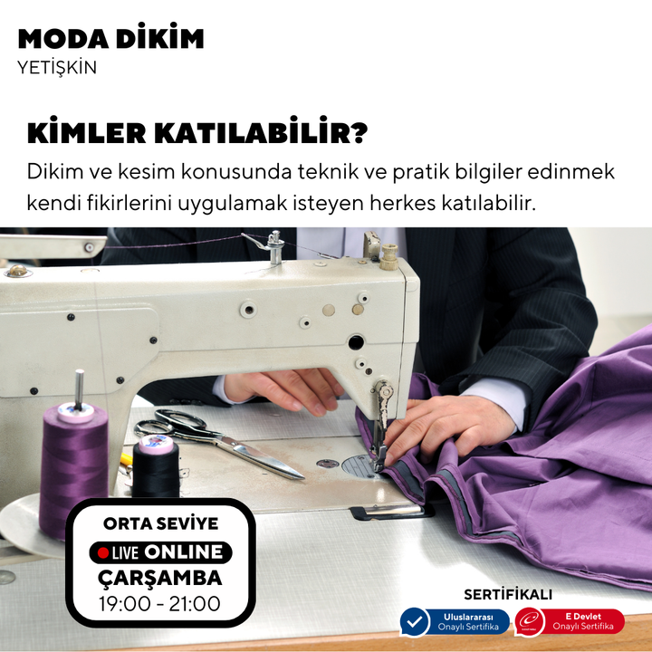 Moda Dikim  - (Orta Seviye)- Online