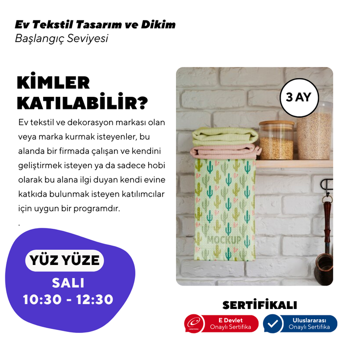Ev Tekstil Tasarım - Başlangıç Seviyesi