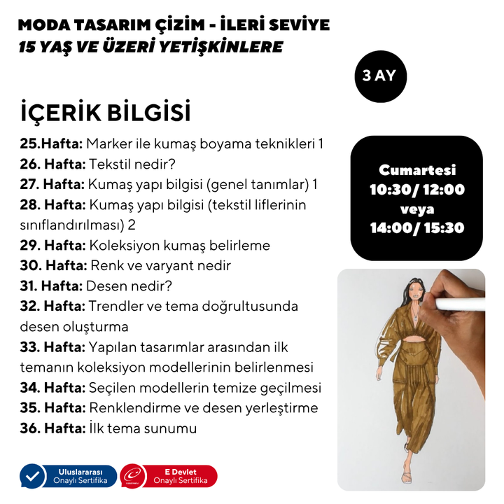 Modedesign-Illustration – Fortgeschrittenenniveau (Präsenzveranstaltung)