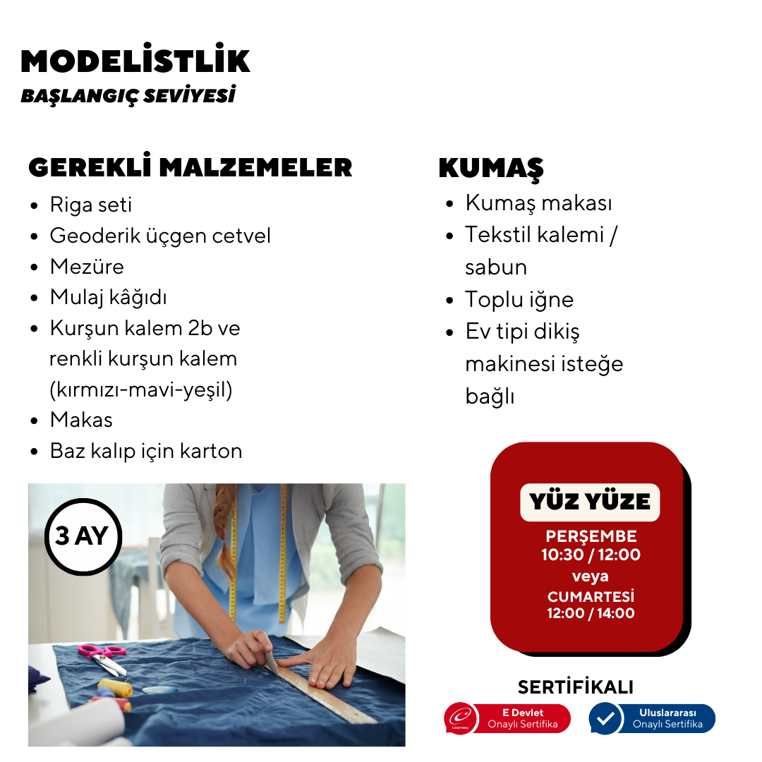 Schnittmustererstellung (Anfängerkurs) – Präsenzunterricht