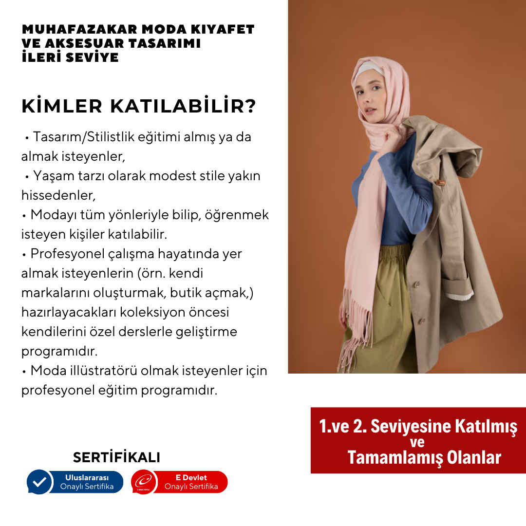 Diseño de ropa y accesorios de moda conservadora - Nivel avanzado