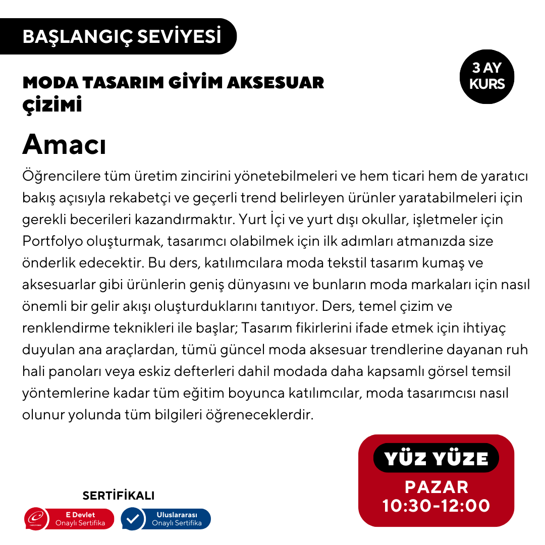 Fashion Design, Clothing, Accessories Illustration (In-person)