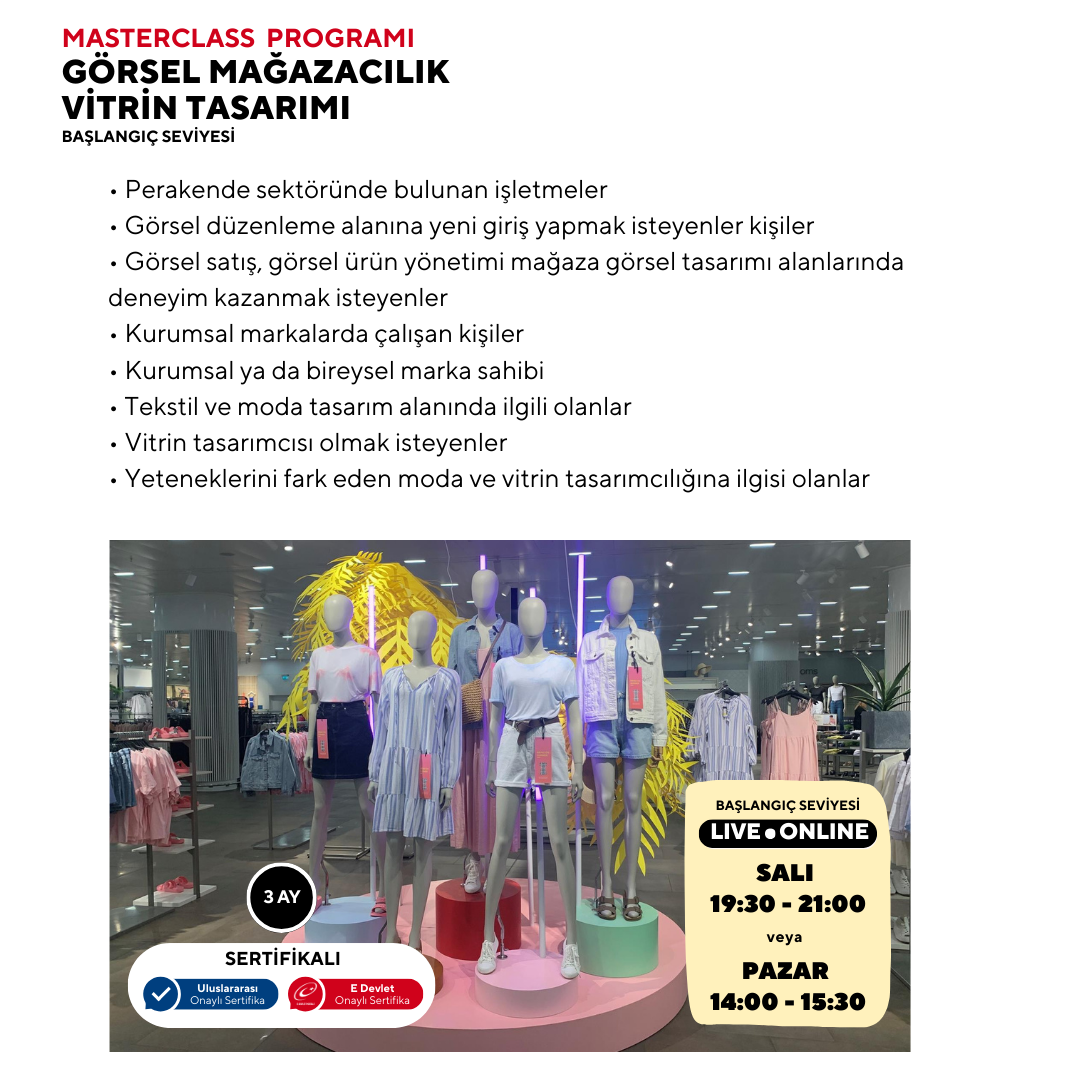 Visual Merchandising and Window Design (Masterclass Training Program)
