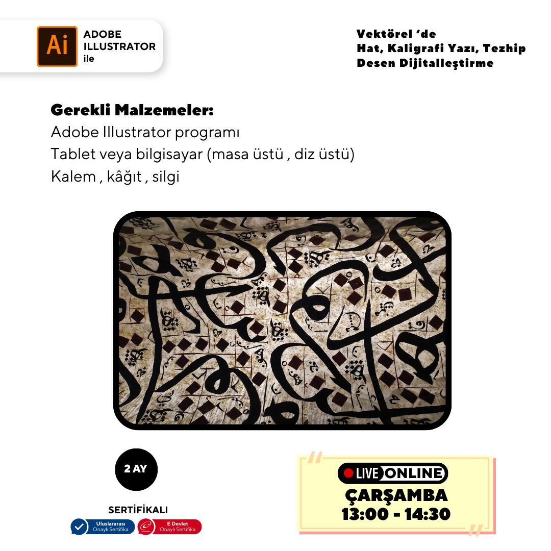 Vector's Calligraphy, Writing, Illumination, and Pattern Digitization (Online)