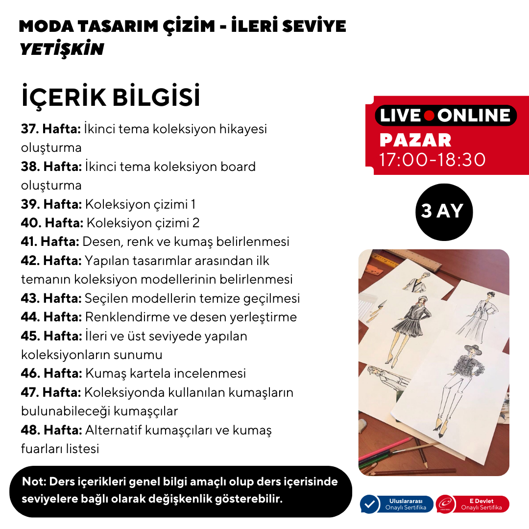 Fashion Design and Illustration Courses - Advanced Level (Online)