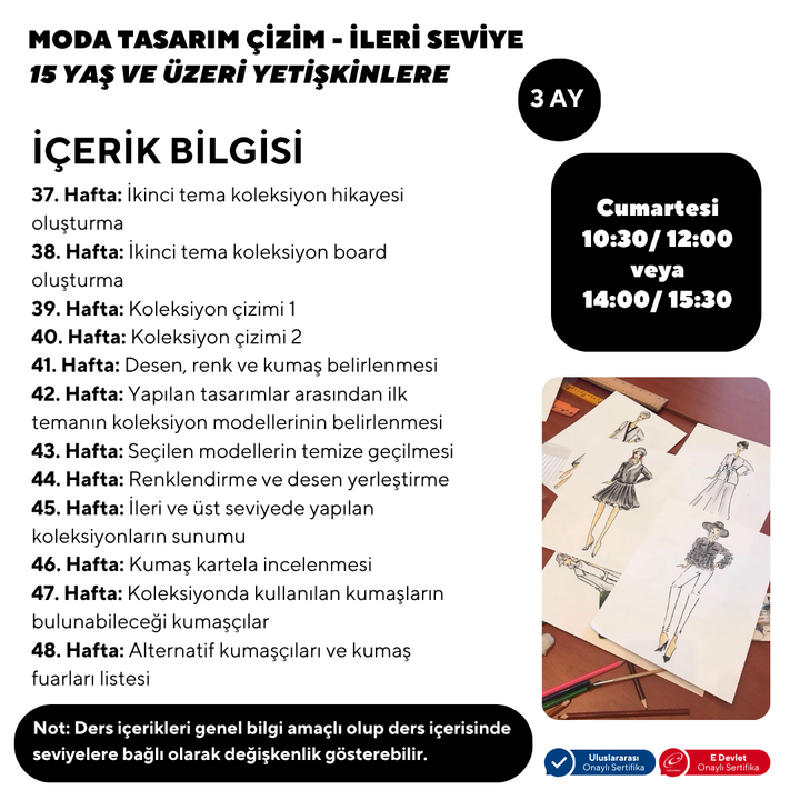 Modedesign-Illustration – Fortgeschrittenenniveau (Präsenzveranstaltung)