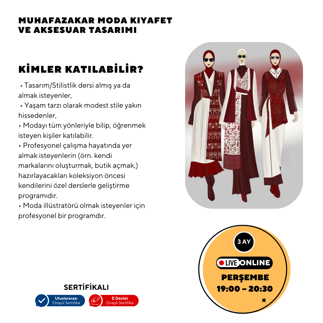 Konservatives Modedesign für Bekleidung und Accessoires