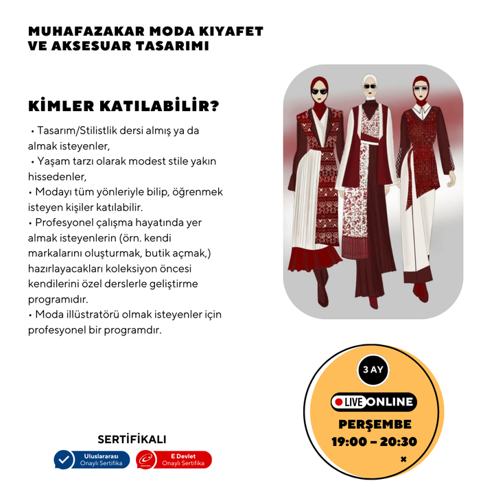 Konservatives Modedesign für Bekleidung und Accessoires