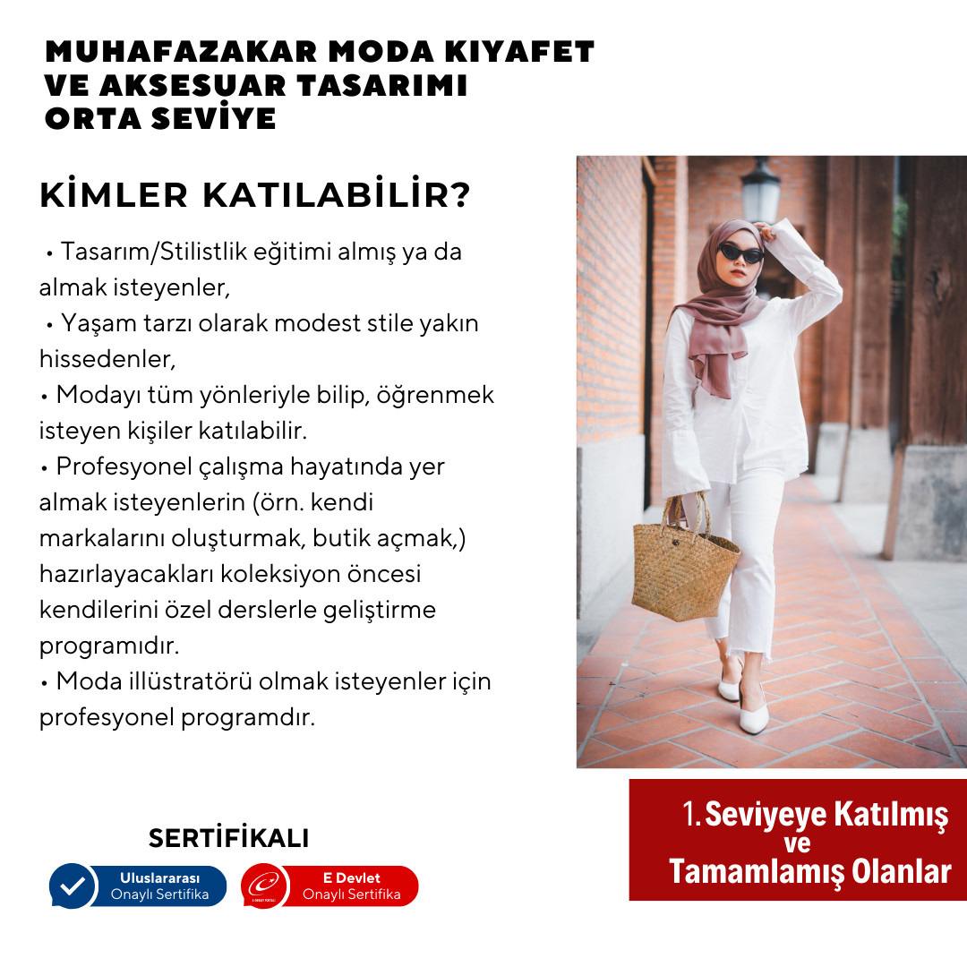 Diseño de ropa y accesorios de moda conservadora - Nivel intermedio