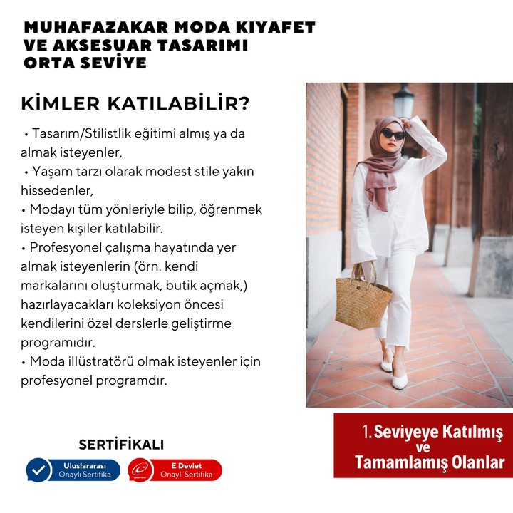 Diseño de ropa y accesorios de moda conservadora - Nivel intermedio