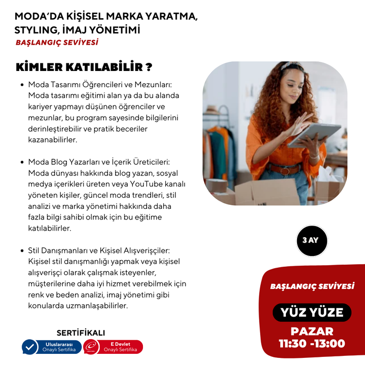 Creating a Personal Brand in Fashion, Styling, Image Management - Beginner Level