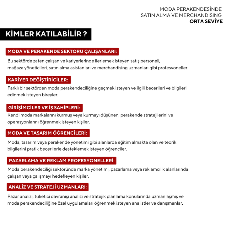 Fashion Retail Purchasing and Merchandising (Online) - Intermediate Level