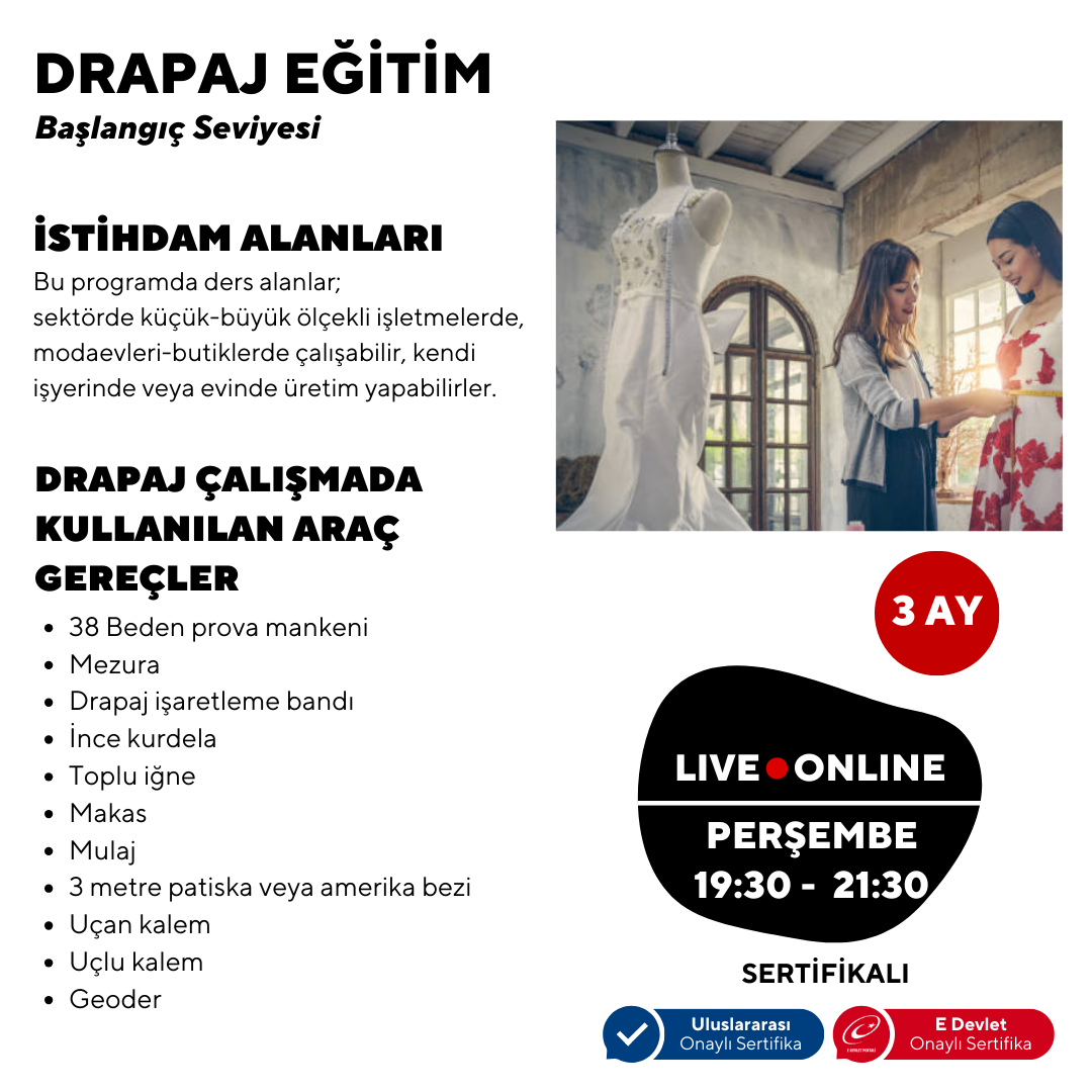 Draping (Beginner Level) - Online