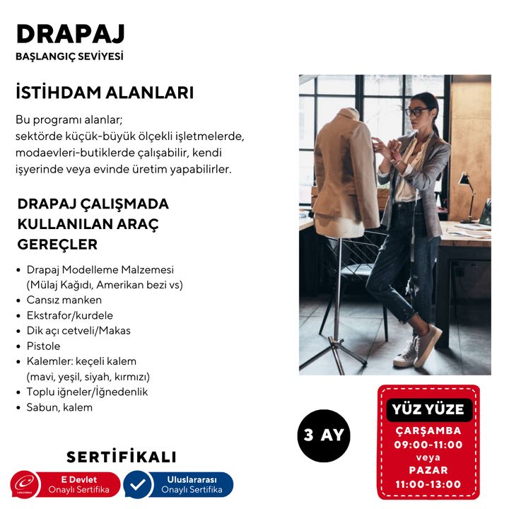 Draping (Beginner Level) - Face to Face