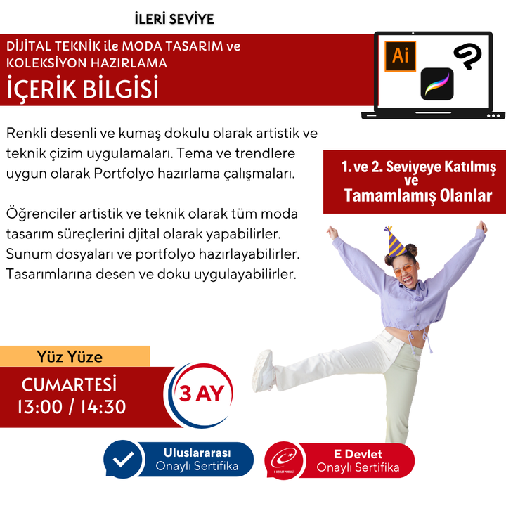 Digitale Illustration im Modedesign – (Fortgeschrittenenniveau) Präsenzunterricht